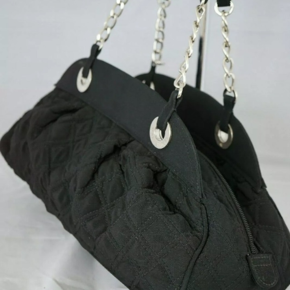 Vera Bradley Black Quilted Baguette Chain Bag
